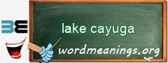 WordMeaning blackboard for lake cayuga